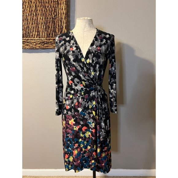 BCBGMaxAzria Sondra Dress S Small Wrap Stretch Career Church Washable - Picture 2 of 9